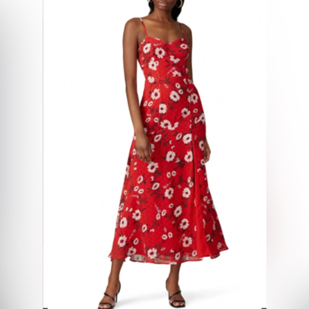 Yumi Kim The Last Dance red floral maxi dress Size NWOT